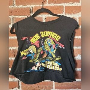 Rob Zombie Cropped Cut Off Band Tee
